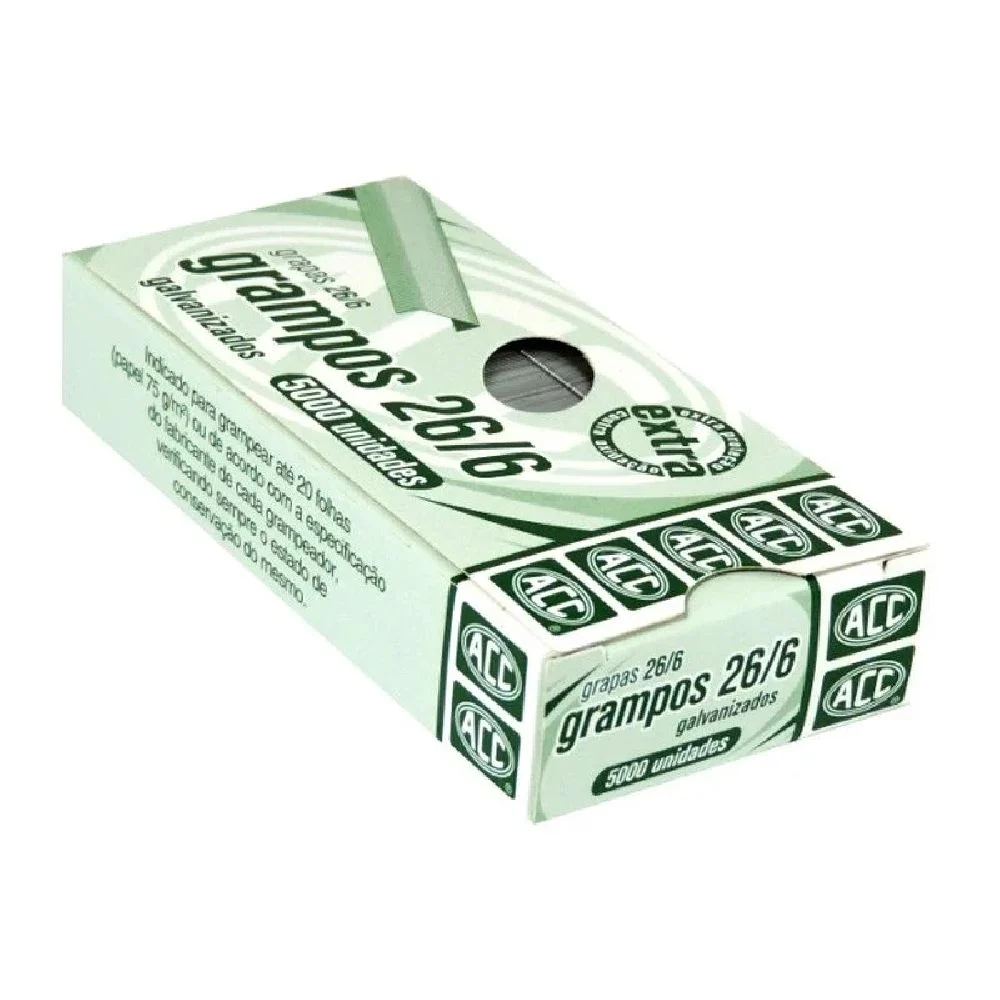GRAMPO 26/6 EXTRA GALVANIZADO C/ 5000UN ACC