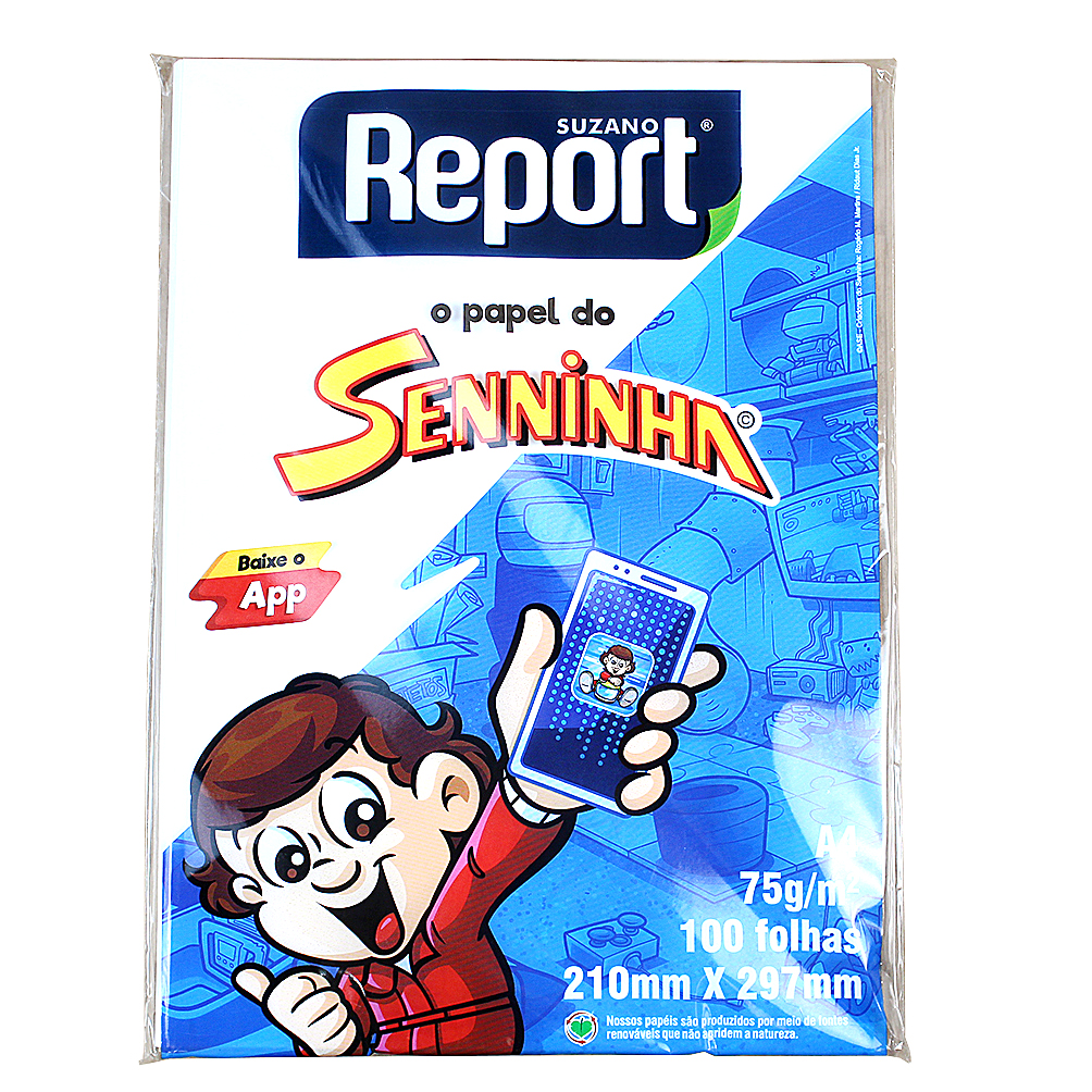 PAPEL A4 100F 75G BR SENNINHA REPORT