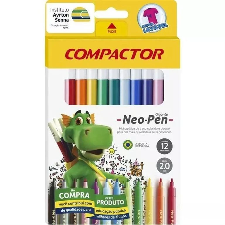 CANETA HIDROG NEO-PEN GIGANTE C/12UN COMPACTOR