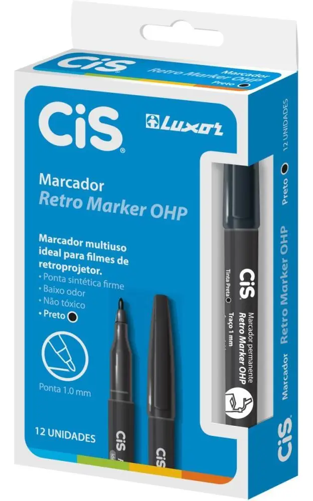 MARCADOR P/ RETROP C/12 1.0 PR CIS