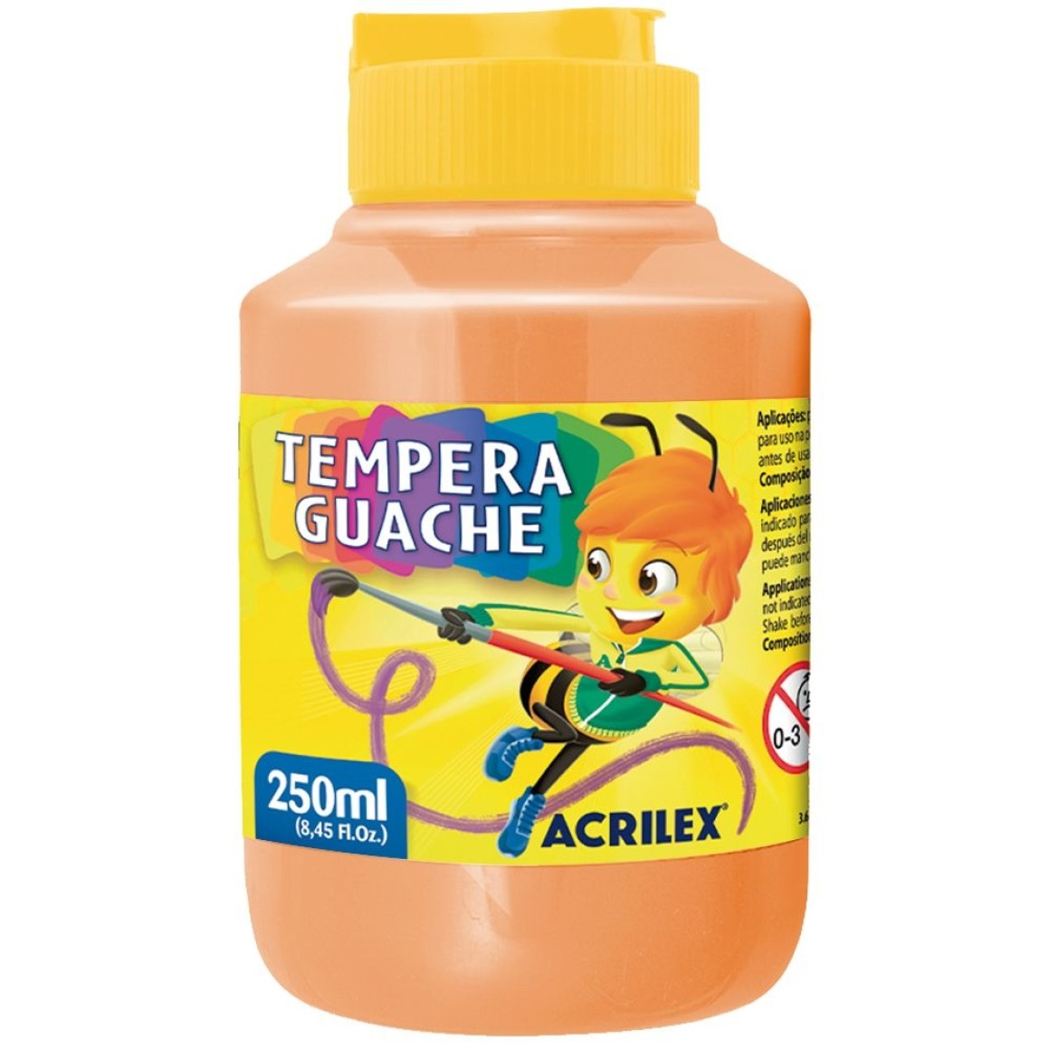 TINTA GUACHE TEMPERA 250ML 538 AM PESSEGO ACRILEX