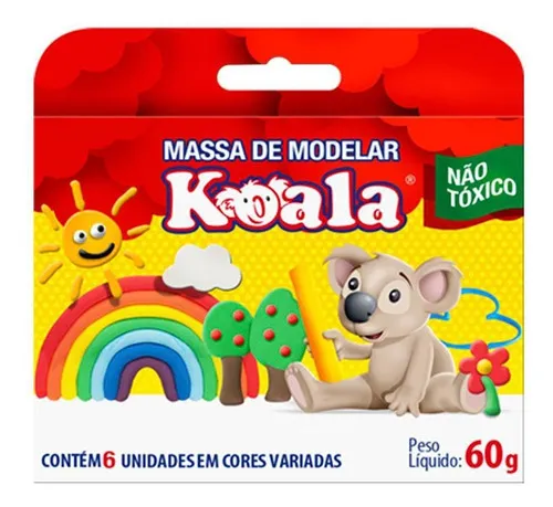 MASSA DE MODELAR 6UN 60G KOALA