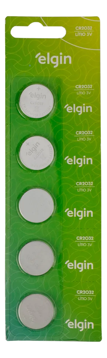 BATERIA LITHIUN C/5 CR2032 1BT 3V ELGIN