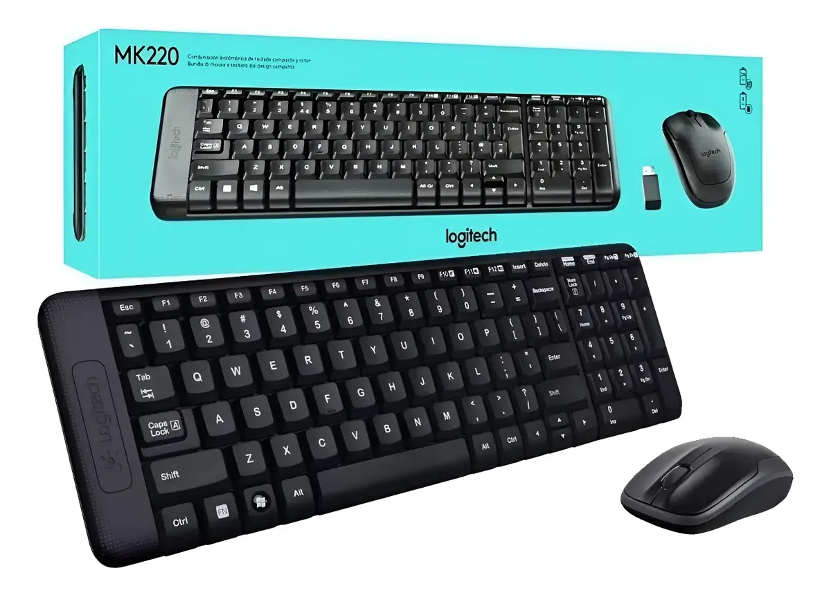 TECLADO E MOUSE OP S/FIO MK220 LOGITECH