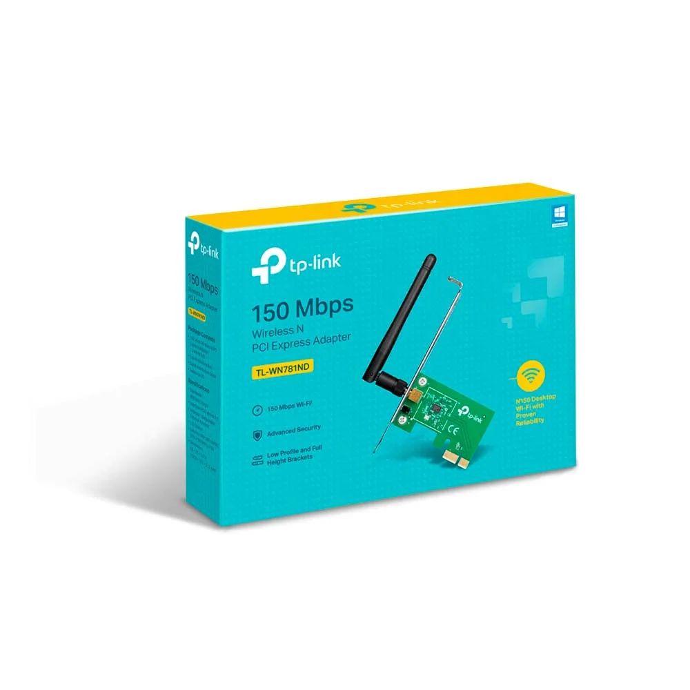 PLACA DE REDE PCI-E WIRELESS 150MBPS TL-WN781ND TP-LINK