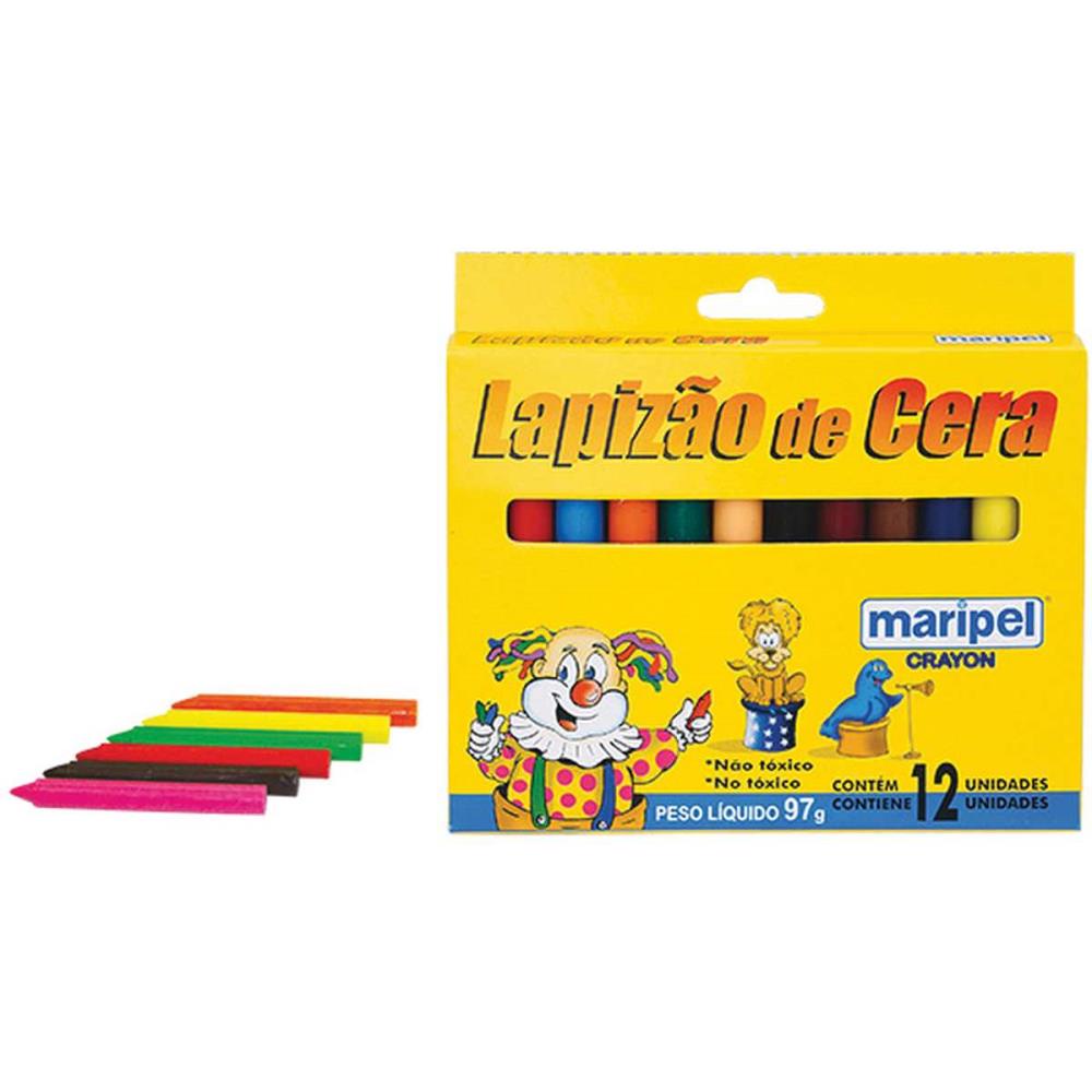 GIZAO DE CERA 97G C/12 CORES GZ-12 MARIPEL