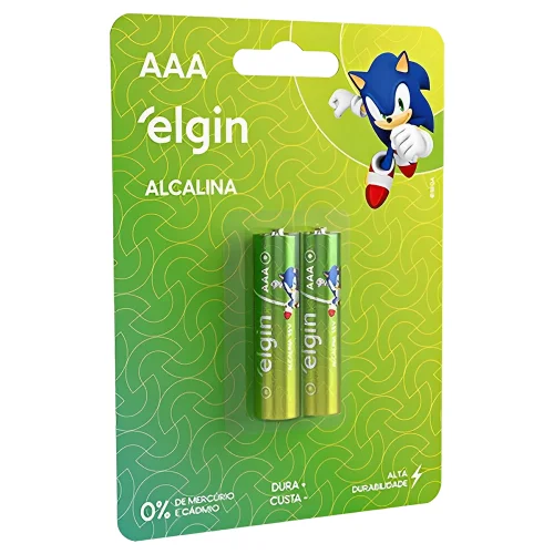 PILHA  AAA  ALCALINA LR03 1,5V C/2 ELGIN