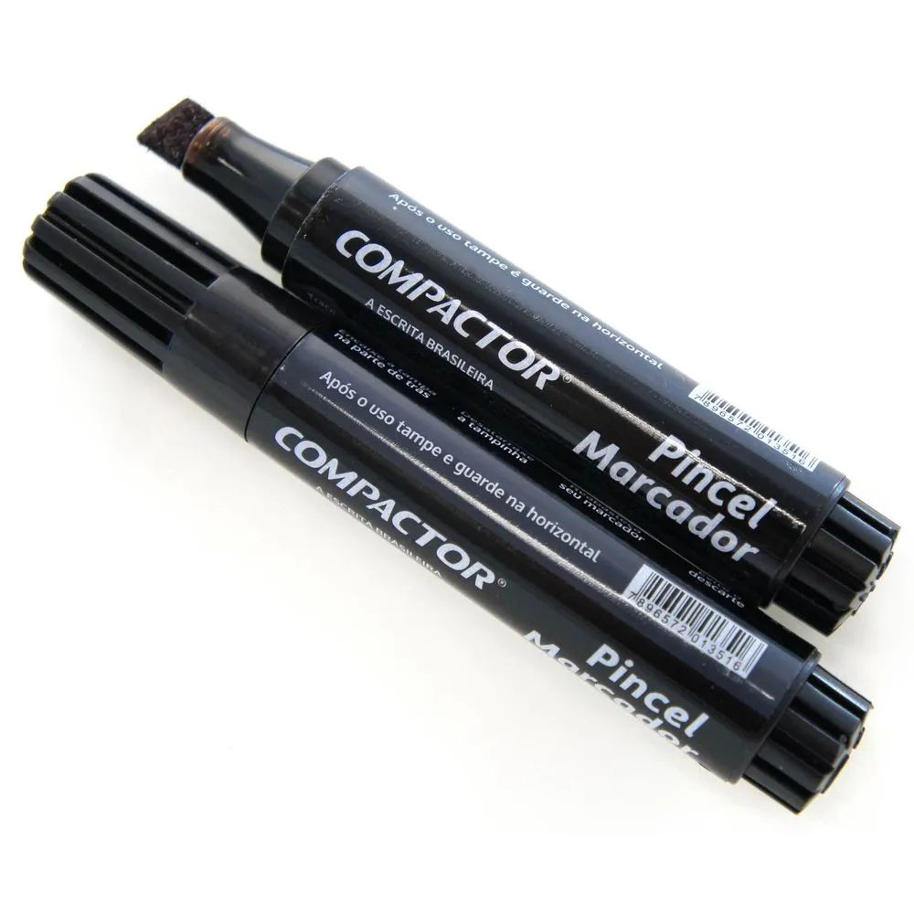 MARCADOR PERM TRACO FORTE PR COMPACTOR