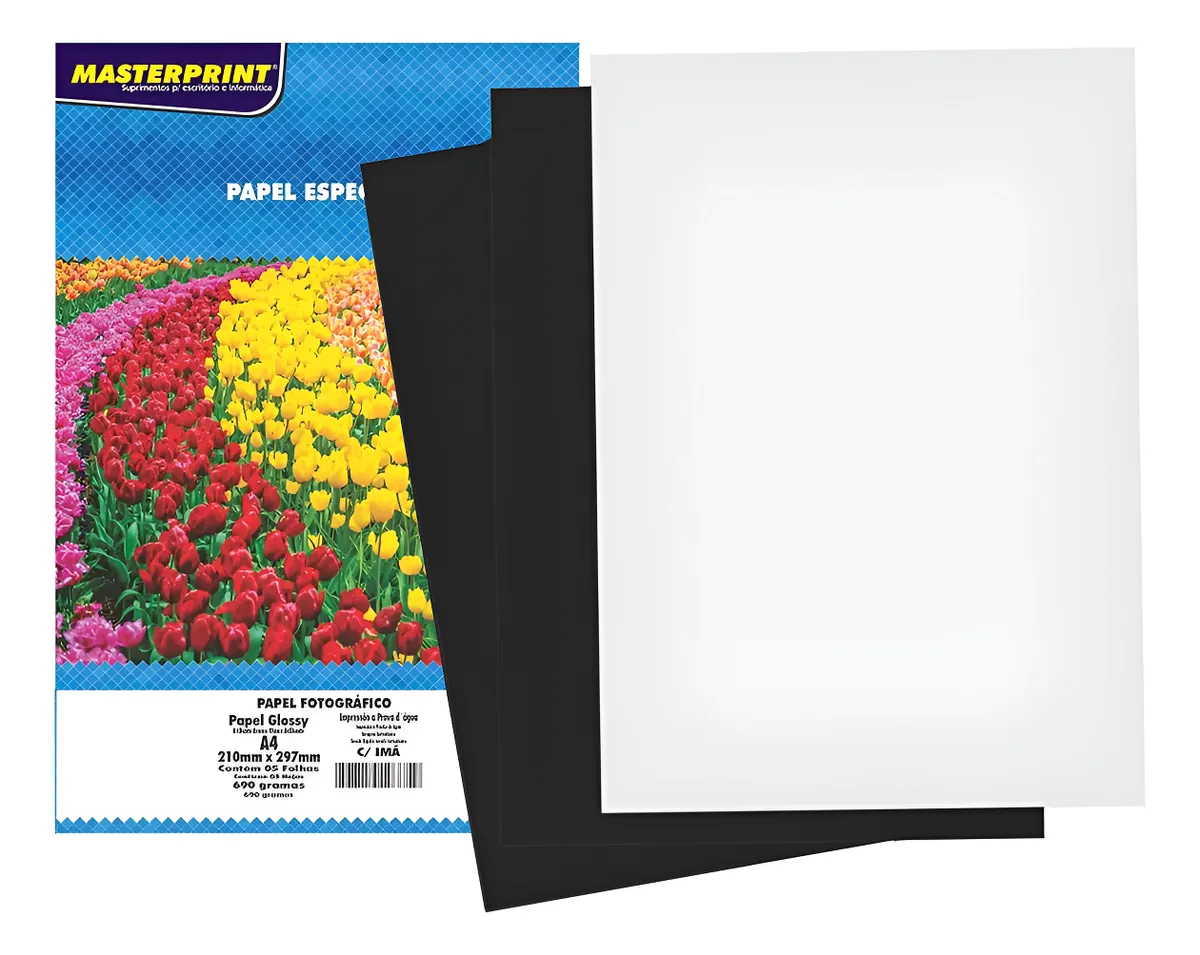 PAPEL A4 GLOSSY INKJET C/IMA 690G 5F MASTERPRINT