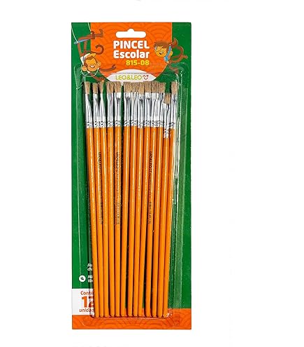 PINCEL ESCOLAR C/12 ACHATADO 815-06 LEONORA