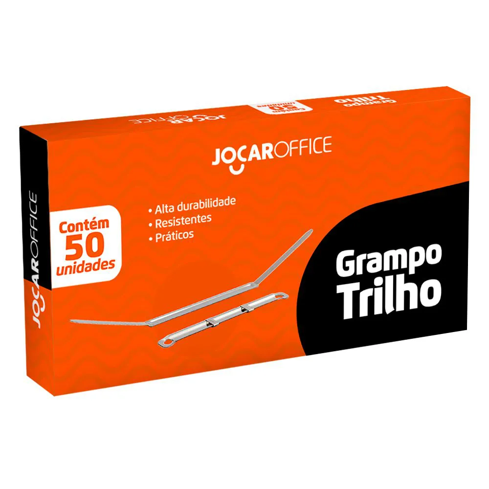 GRAMPO TRILHO METAL P/ PASTA 80MM C/ 50UN JOCAR
