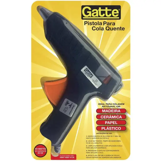 PISTOLA P/COLA SILICONE GD FIX 40W 4008 GATTE