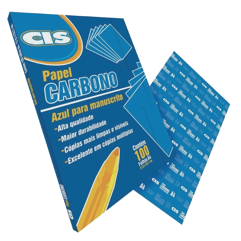 PAPEL CARBONO A4 C/100 P/MANUSCRITO AZ CIS