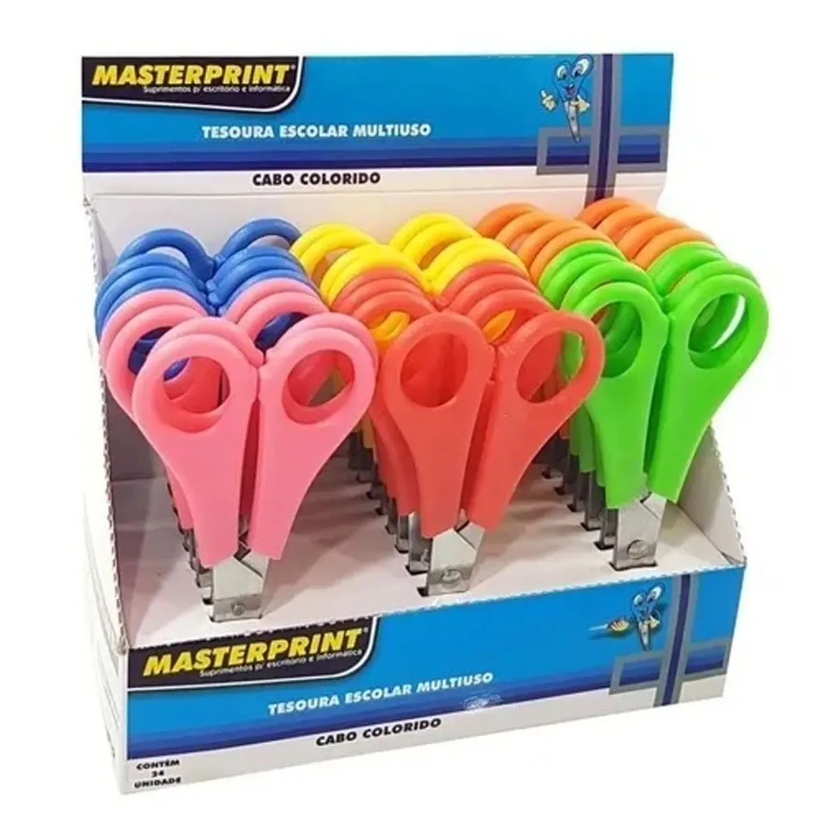 TESOURA ESCOLAR 13CM MP501 CORES MASTERPRINT