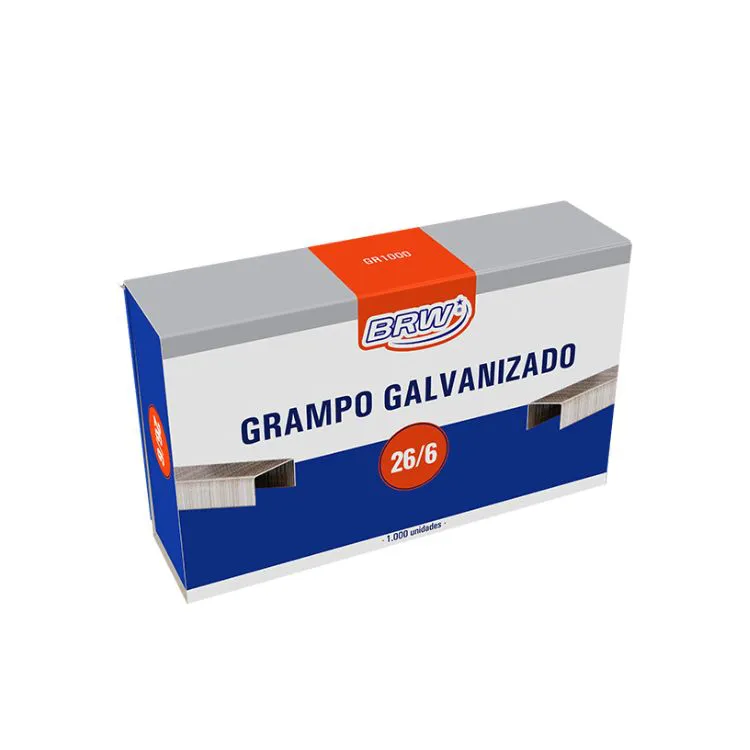 GRAMPO 26/6 GALVANIZADO C/ 5000UN BRW