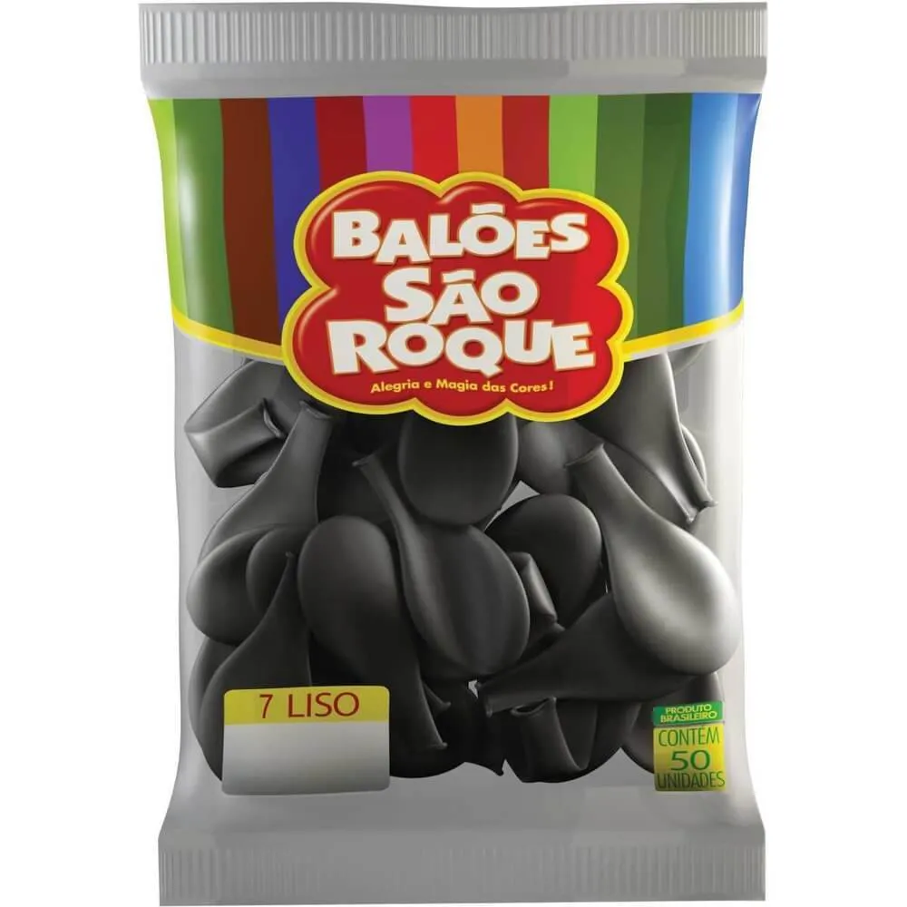 BALAO LISO PERA 7 PR EBANO C/50UN SAO ROQUE