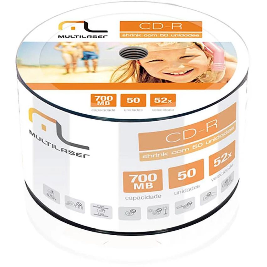 CD-R 700MB 52X 80MIN CD051 MULTILASER