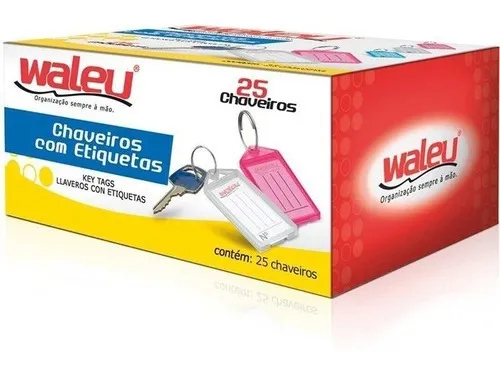 CHAVEIRO C/ ETIQUETA C/25 CORES WALEU