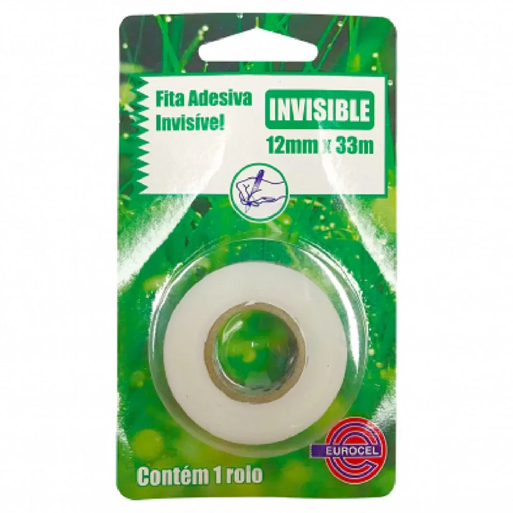 FITA ADESIVA 12X33 INVISIVEL EUROCEL
