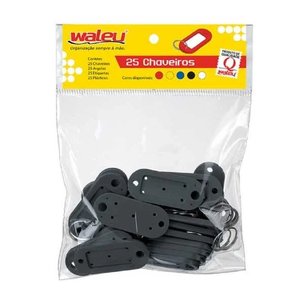 CHAVEIRO PLUS PR C/25UN WALEU