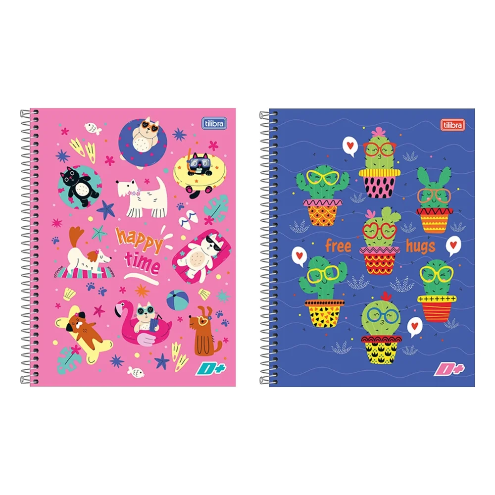 CADERNO UNIV CD 16M 320F C/2 D MAIS FEM TILIBRA