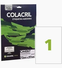 ETIQUETA A4 N1 210X297 25F CA4267 COLACRIL