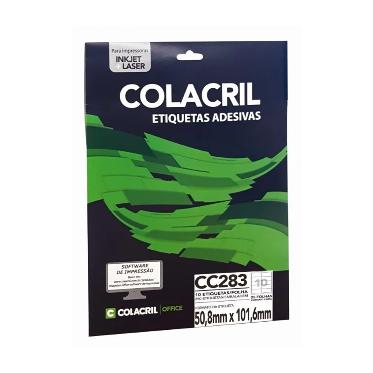 ETIQUETA CARTA N10 50,8X101,6 25F CC283 COLACRIL