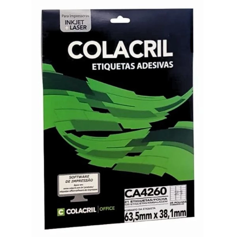 ETIQUETA A4 N21 63,5X38,1 25F CA4260 COLACRIL