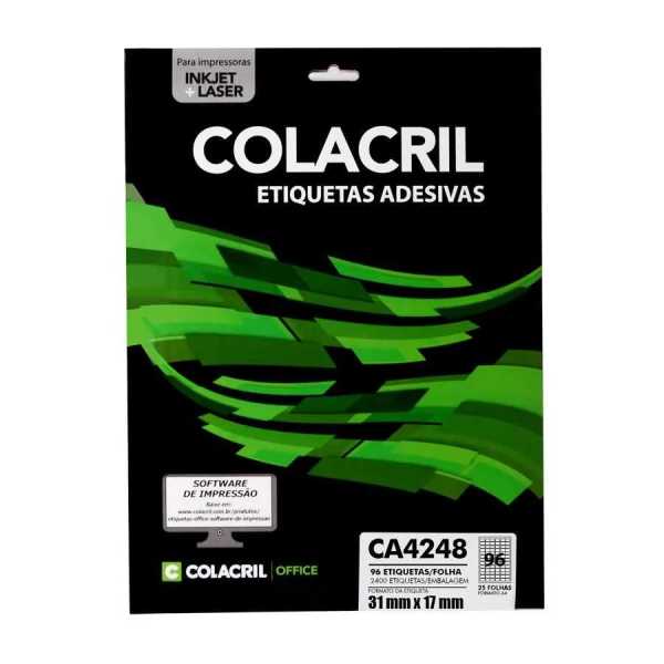 ETIQUETA A4 N96 31,0X17,0 25F CA4248 COLACRIL