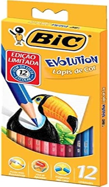 LAPIS DE COR EVOLUTION 12 CORES BIC