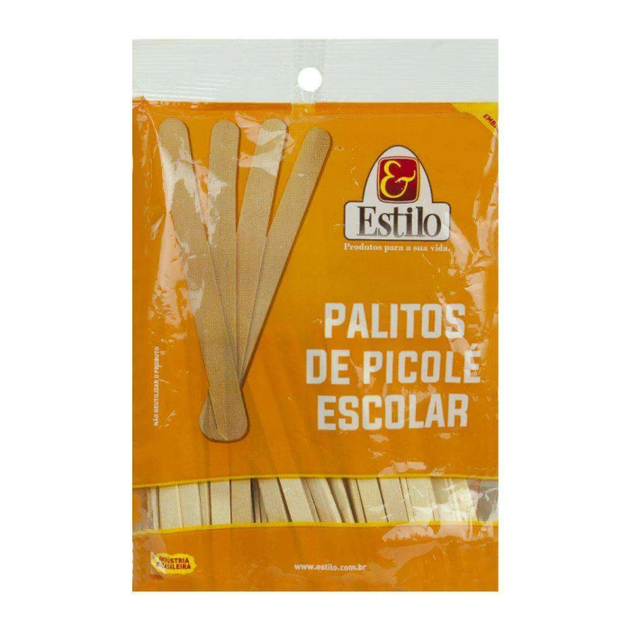 PALITO DE PICOLE C/100 PONTA REDONDA ESTILO