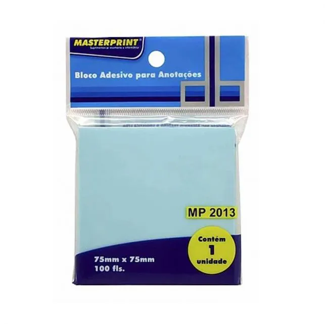 BLOCO ADESIVO P/ RECADO 76X102 100F AZ MASTERPRINT