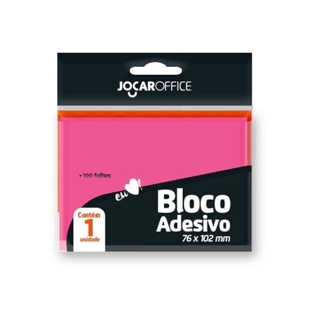 BLOCO ADESIVO P/ RECADO 76X102 100F RS JOCAR