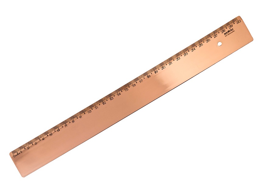 REGUA 30CM NEW LINE COBRE WALEU