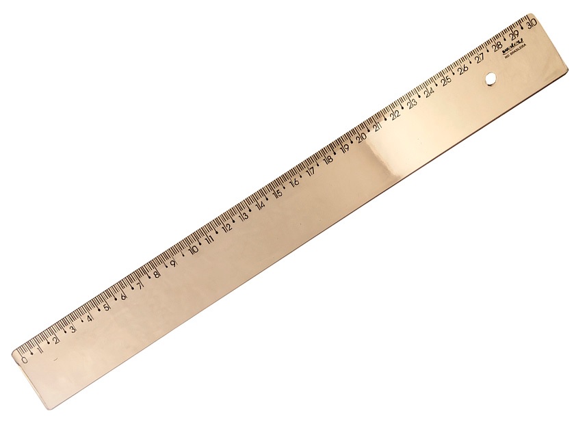 REGUA 30CM NEW LINE OURO WALEU