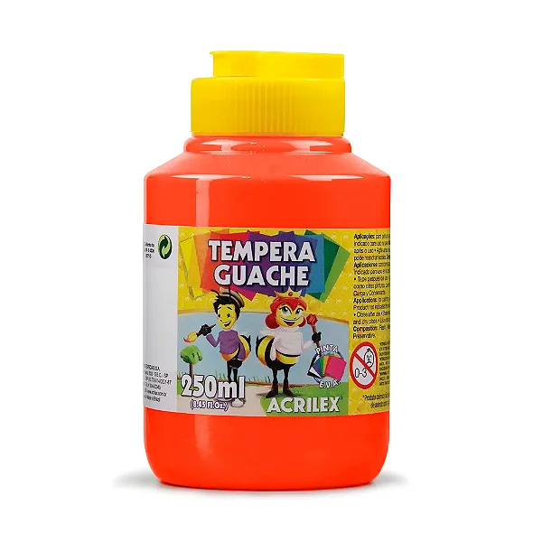 TINTA GUACHE TEMPERA 250ML 507 VM FOGO ACRILEX