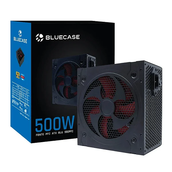 FONTE ATX 115/230 500W REAL BLU500-PFC BLUECASE