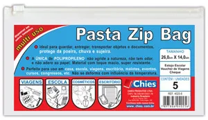 PASTA ZIP BAG VOUCHER VIAGENS/CHEQUE C/5 4025-6 CHIES
