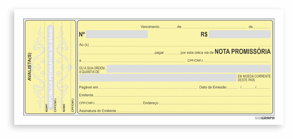 NOTA PROMISSORIA PEQUENA AM 50F SIDGRAPH