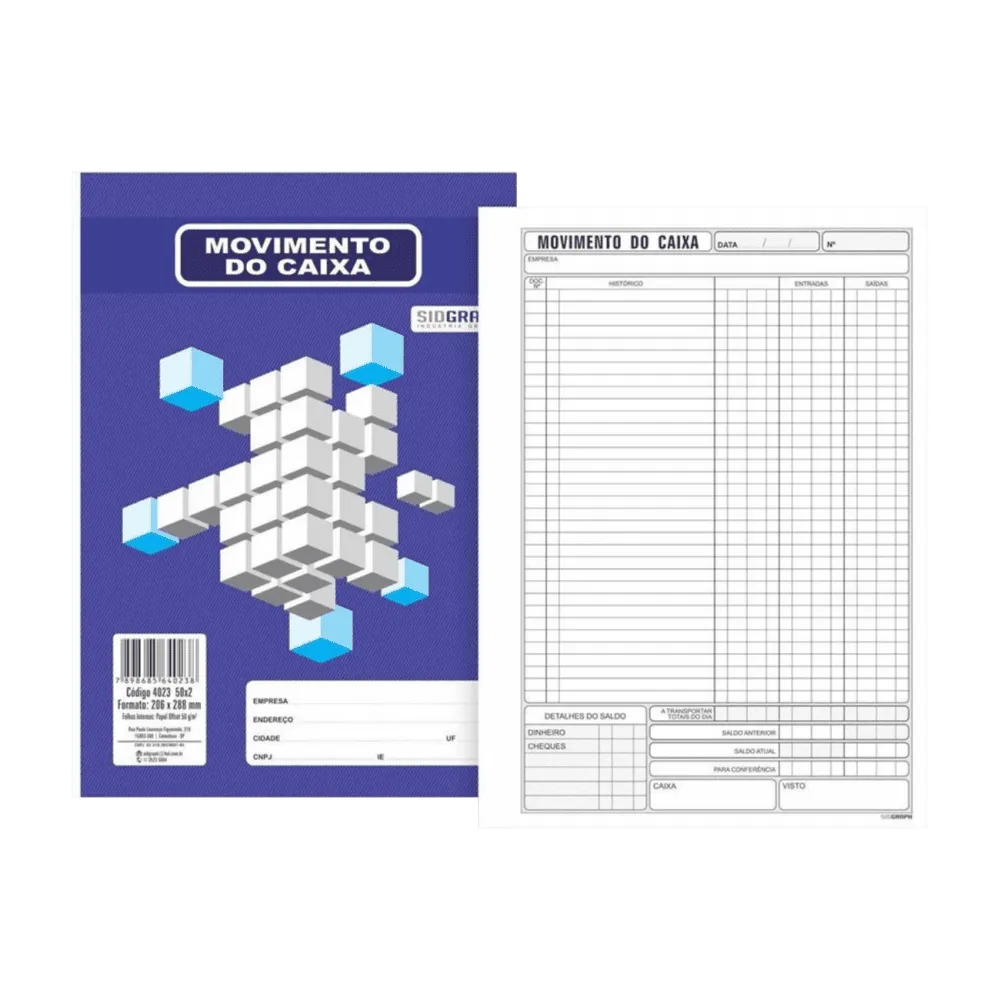 LIVRO MOV DO CAIXA 100F SIDGRAPH