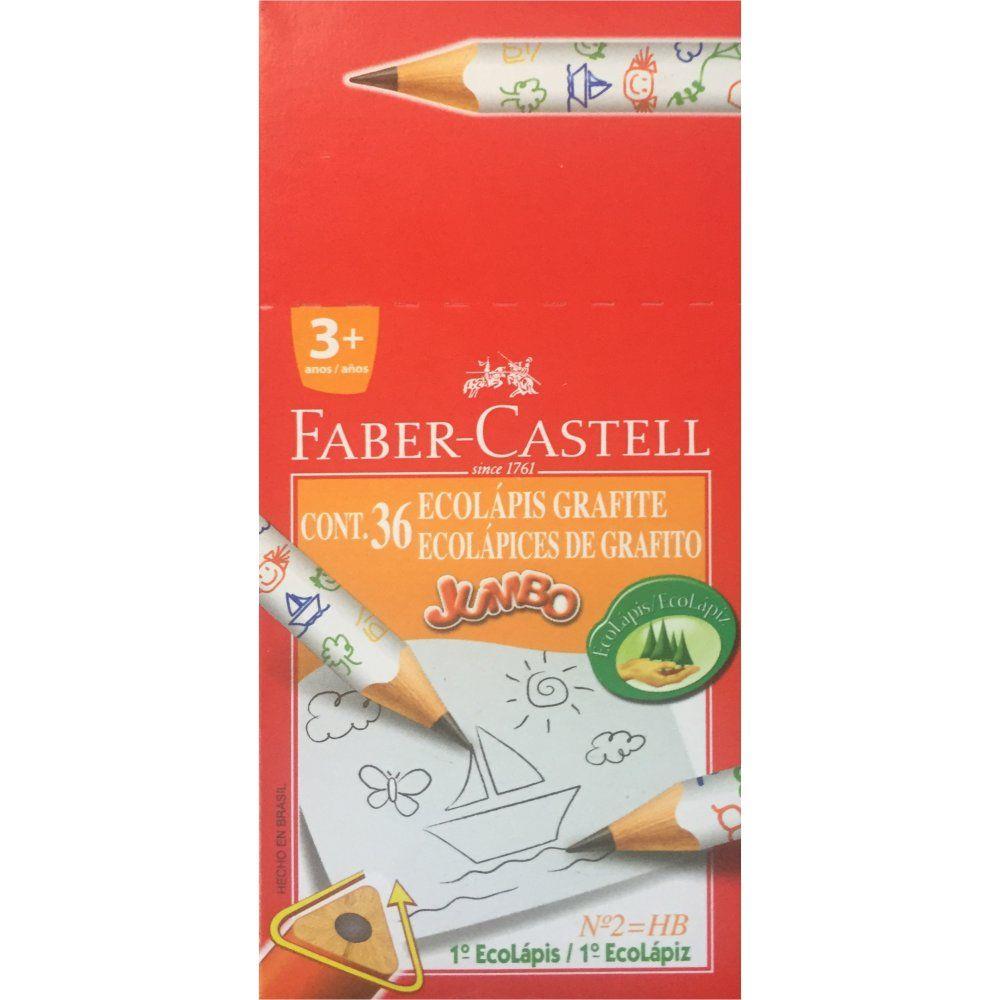 LAPIS GRAFITE TRIANG ECOLAPIS Nº2 C/36 JUMBO FABER CASTELL