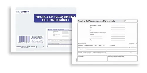 RECIBO PGTO DE CONDOMINIO 50FLS 208X144MM SIDGRAPH