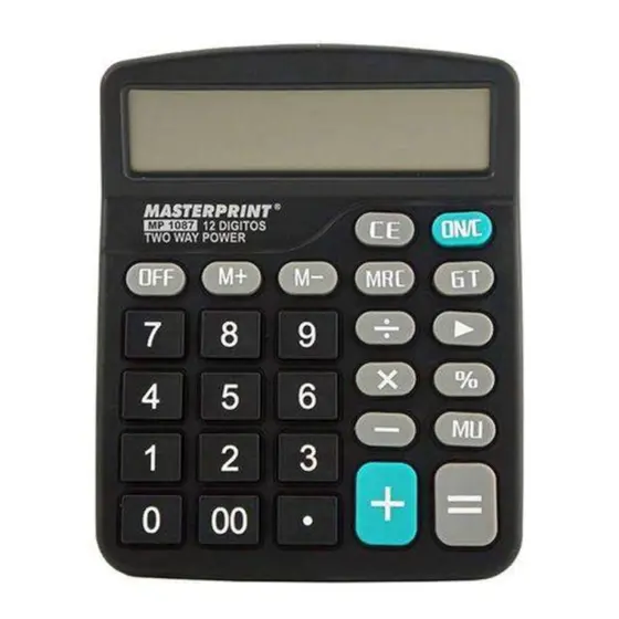 CALCULADORA 12 DIG MP 1087 MASTERPRINT