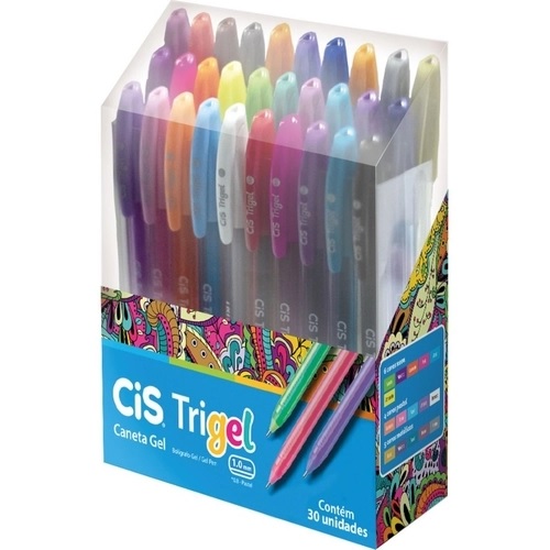 CANETA ESF 1.0 C/30 TRIGEL GEL CORES CIS