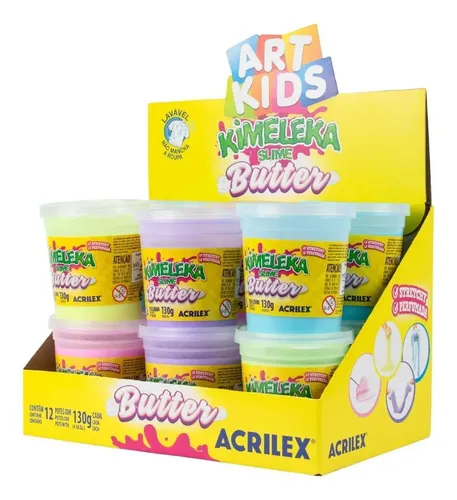 SLIME KIMELEKA C/12 130G BUTTER ART KIDS ACRILEX