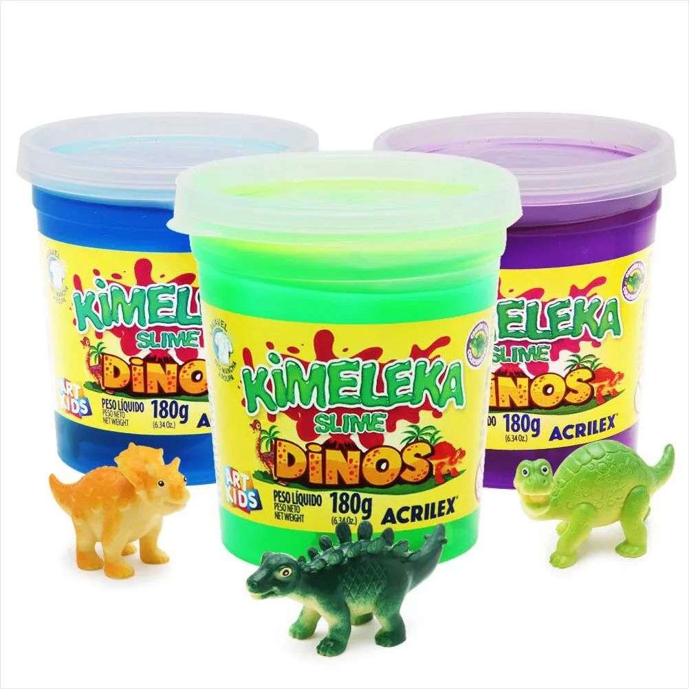 SLIME KIMELEKA C/6 180G DINOSSAURO ART KIDS ACRILEX
