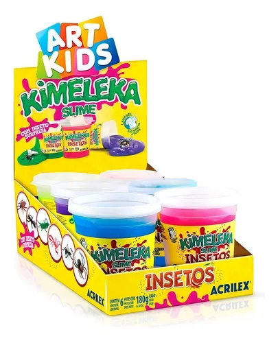 SLIME KIMELEKA C/6 180G INSETOS ART KIDS ACRILEX