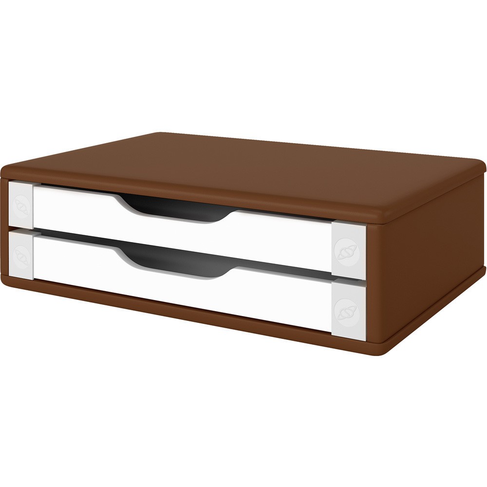 SUPORTE P/MONITOR C/ 2 GAVETAS MDF TB/BR SOUZA