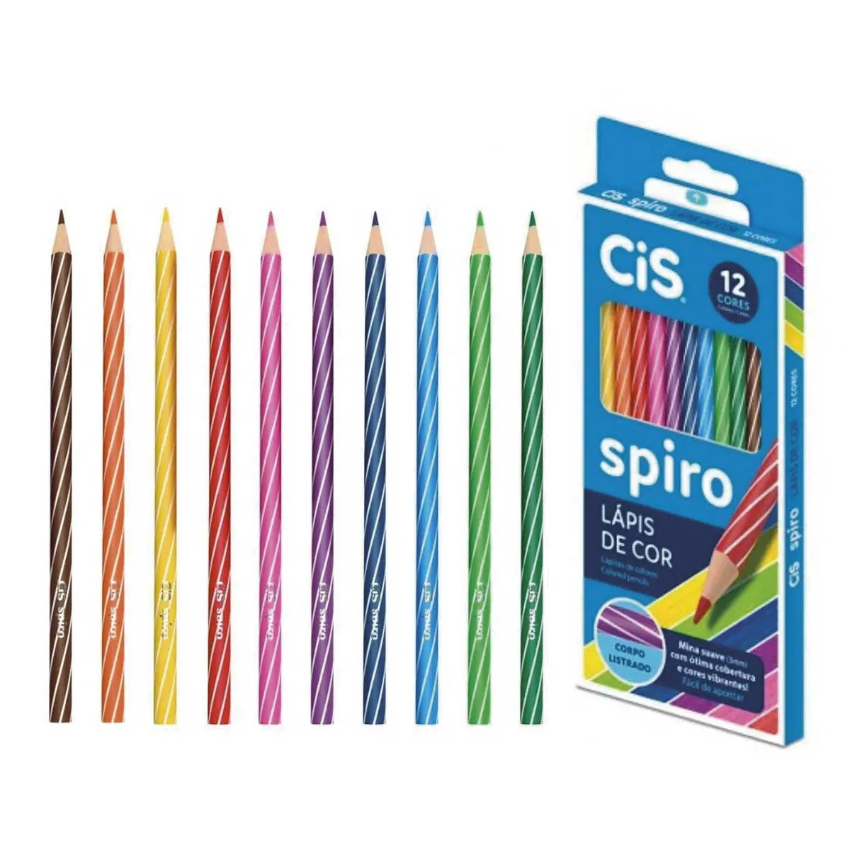 LAPIS DE COR C/12UN SPIRO CORES CIS