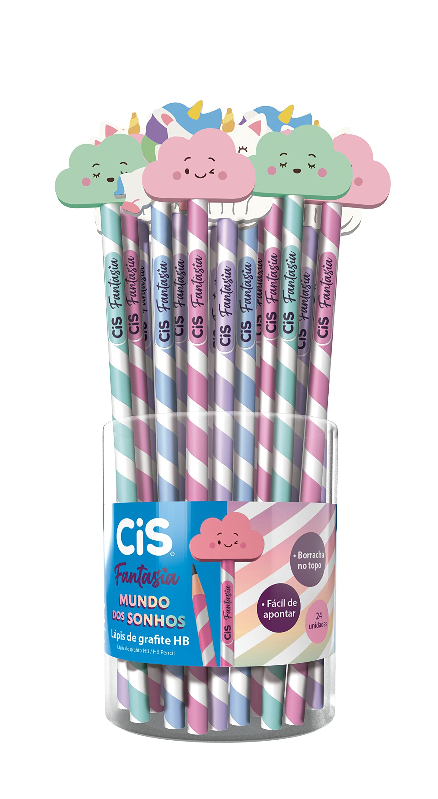 LAPIS HB MUNDO DOS SONHOS C/24 CORES CIS